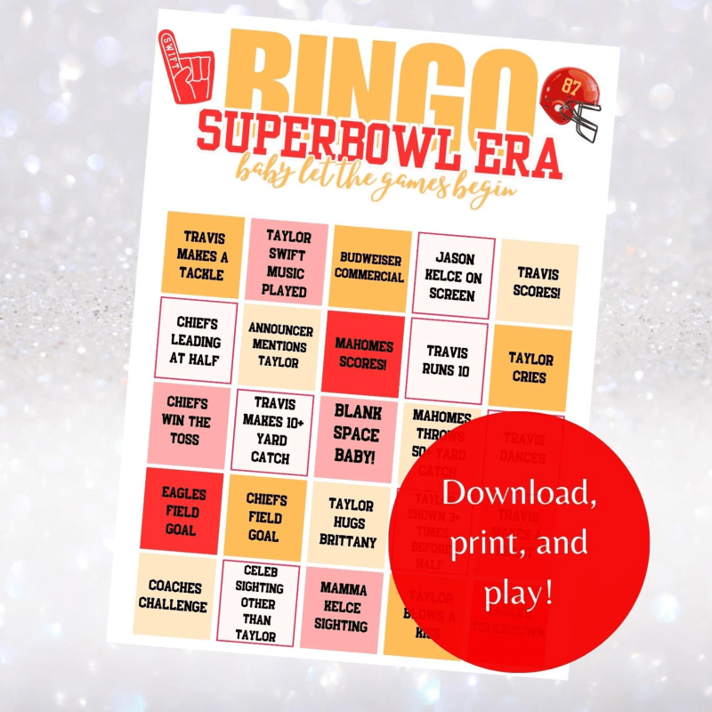 Superbowl Bingo - Swifty Super Bowl Bingo Game