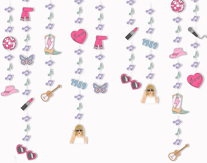 Taylor Swift Birthday Hanging Decorations Garland