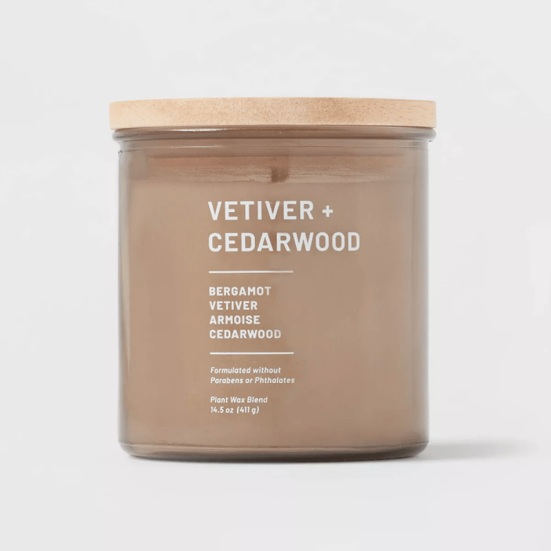 Threshold Tinted Glass Vetiver + Cedarwood Jar Candle