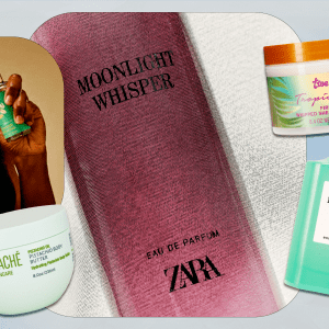 A collage of Bum Bum Cream dupes (featuring products from Bath & Body Works, Pistache, Zara, Tree Hut, and fine'ry).