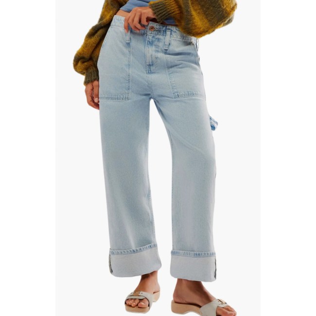 Free People Major Leagues Wide Leg Crop Jeans