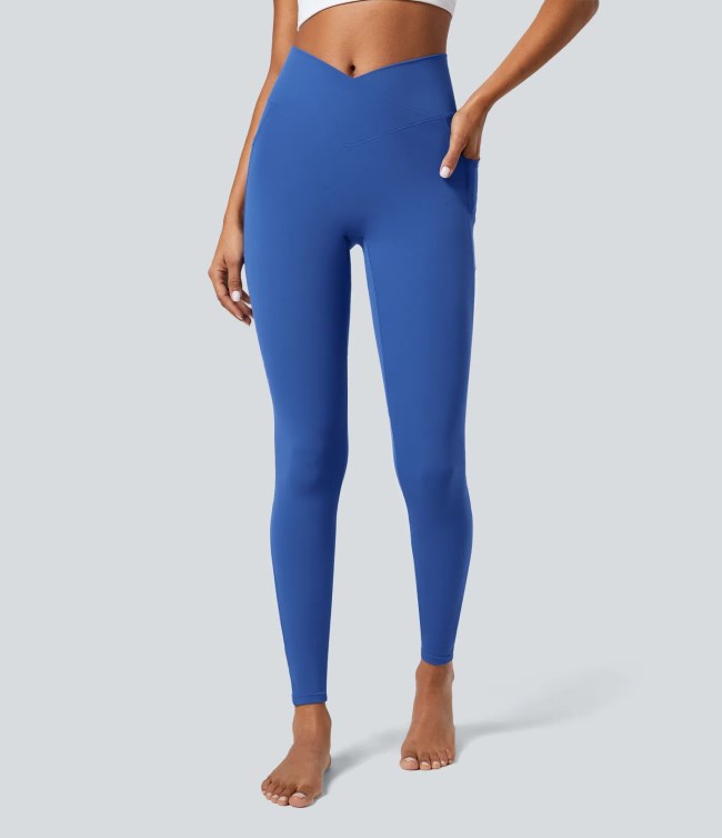 Halara Softlyzero™ Crossover Pocket Plain Leggings