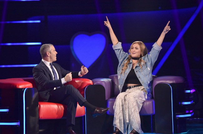 LOVE CONNECTION:  L-R:  Host Andy Cohen and Single Natalie Hegnauer in LOVE CONNECTION airing Thursday, June 1