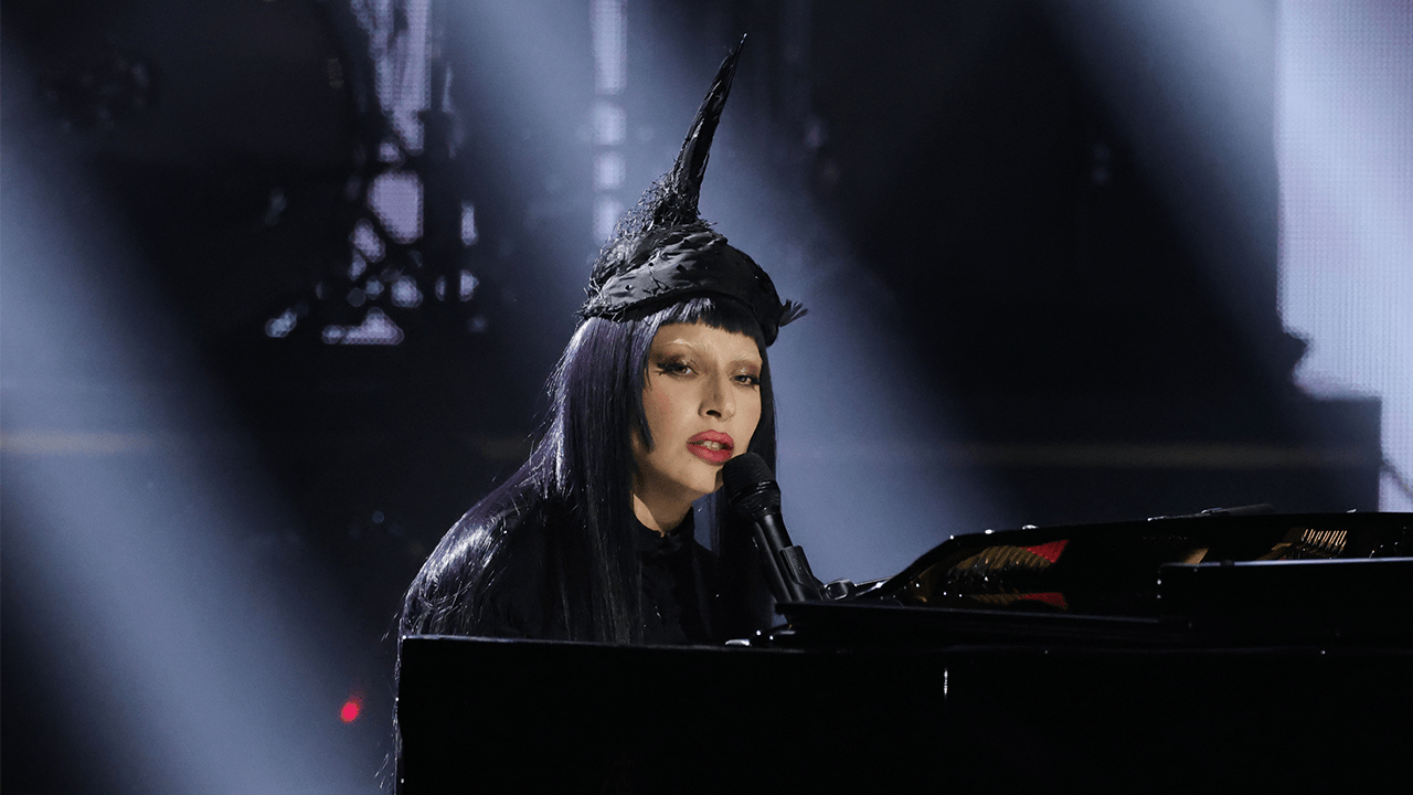 SNL50: THE HOMECOMING CONCERT. Pictured: Lady Gaga performs on Friday, February 14, 2025, singing and playing the piano.