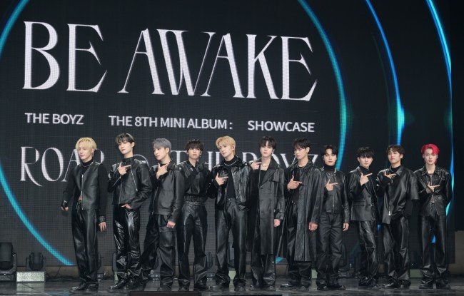 g their 8th mini album 'BE AWAKE' Release Showcase at YES 24 Live Hall on February 20, 2023 in Seoul, South Korea.