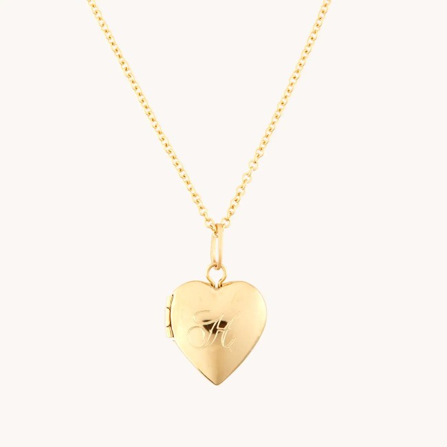 Catbird Dollhouse Engravable Gold Heart Locket