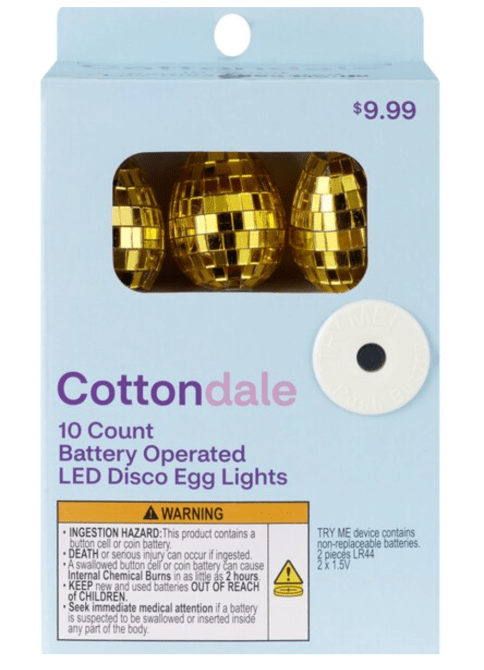 Cottondale 10-Count LED Disco Egg Lights