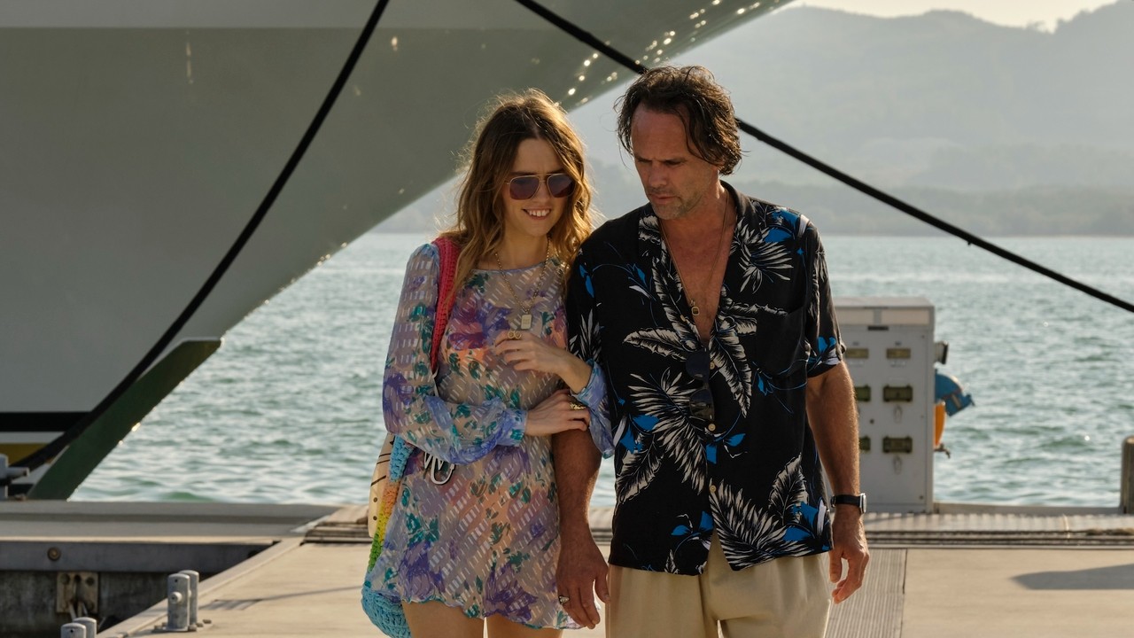 Aimee Lou Wood and Walton Goggins