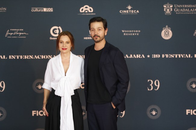 GUADALAJARA, MEXICO - JUNE 15: Marina de Tavira and Diego Luna pose for photo,  during the closing Red Carpet of Guadalajara International Film Festival 2024 - FICG 39 at Cineteca on June 15, 2024 in Guadalajara, Mexico.