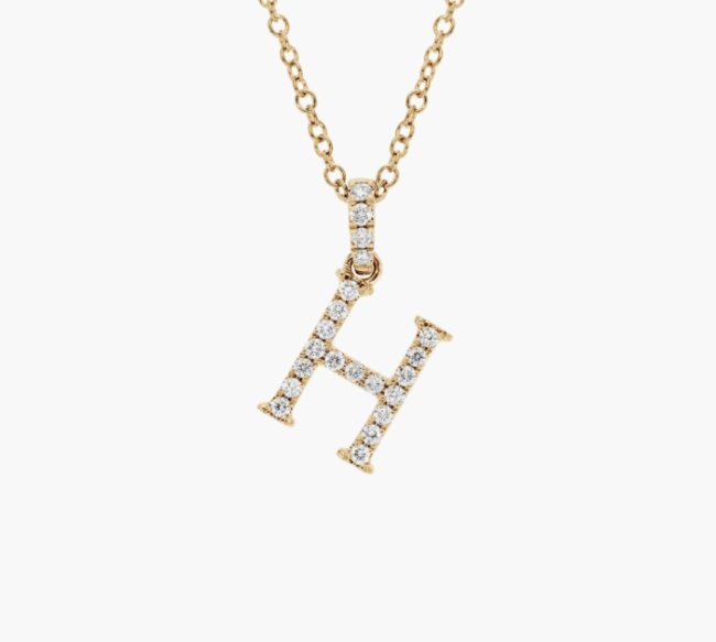 Blue Nile Lab-Grown Diamond Initial Pendant Necklace