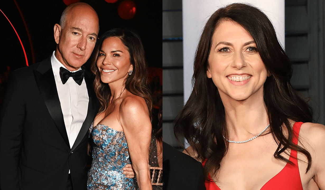 Jeff Bezos, Lauren Sanchez, MacKenzie Scott