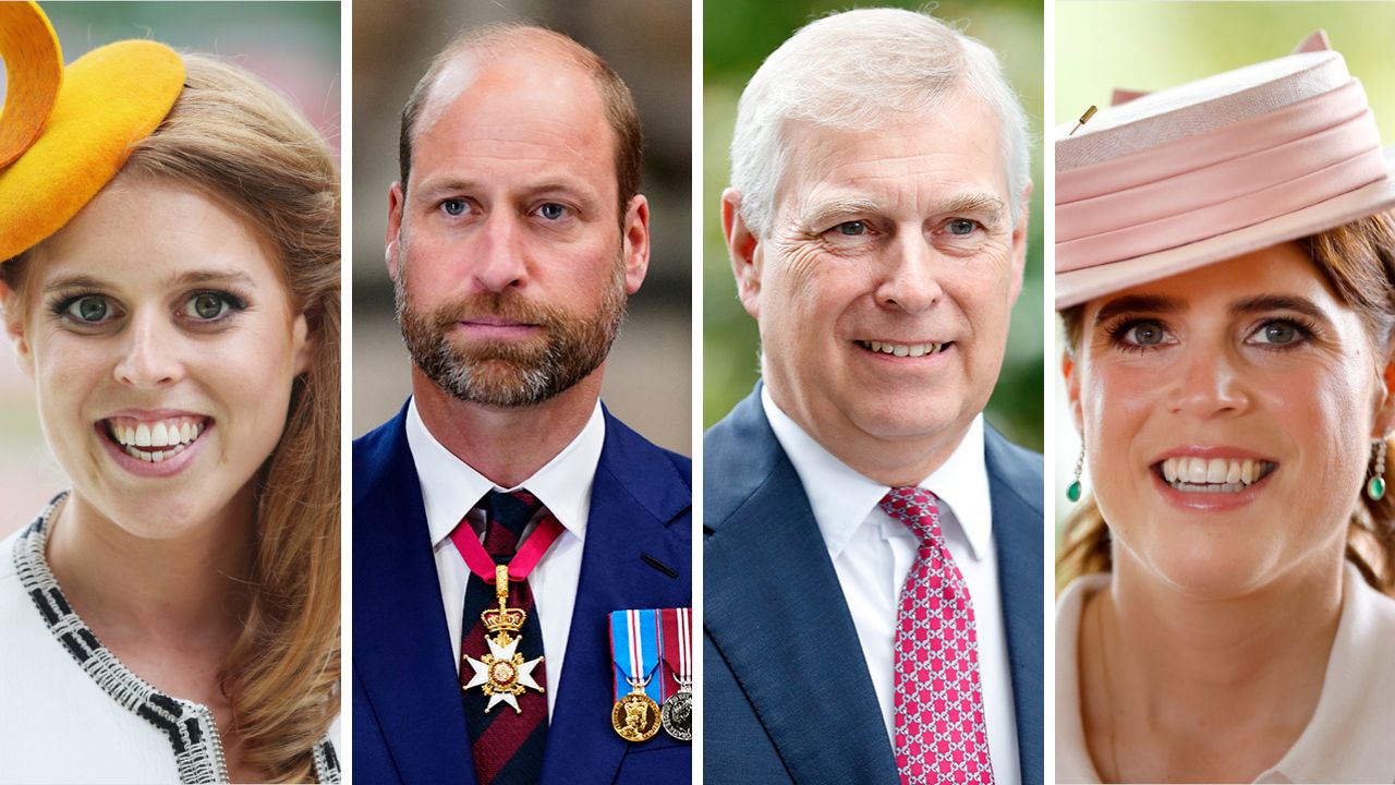 Prince William, Prince Andrew, Princess Eugenie and Princess Beatrice