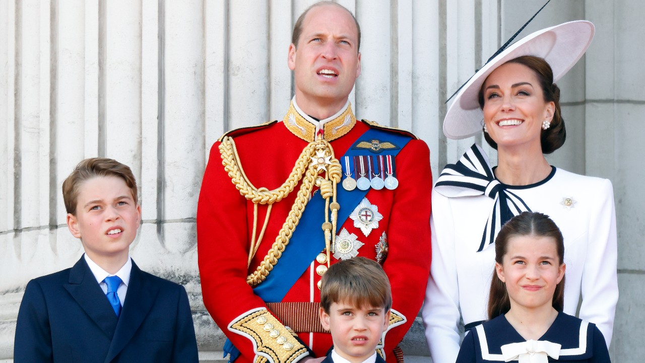 Prince William, Kate Middleton and their children Prince George, Princess Charlotte and Prince Louis