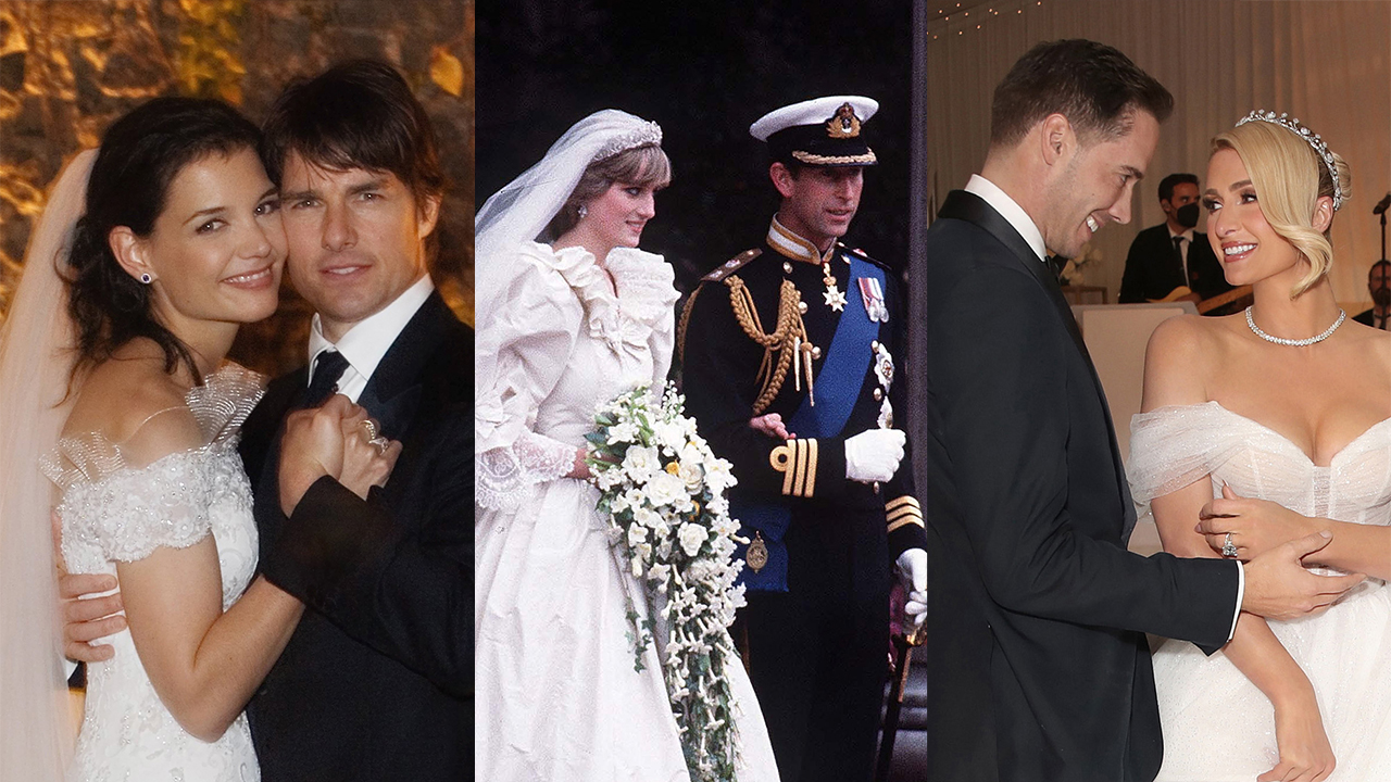 Katie HOlmes, Tom Cruise, Princess Diana, King Charles, Carter Reum, Paris Hitlon