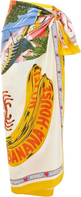 Fhniepan Printed Long Sarong Coverup