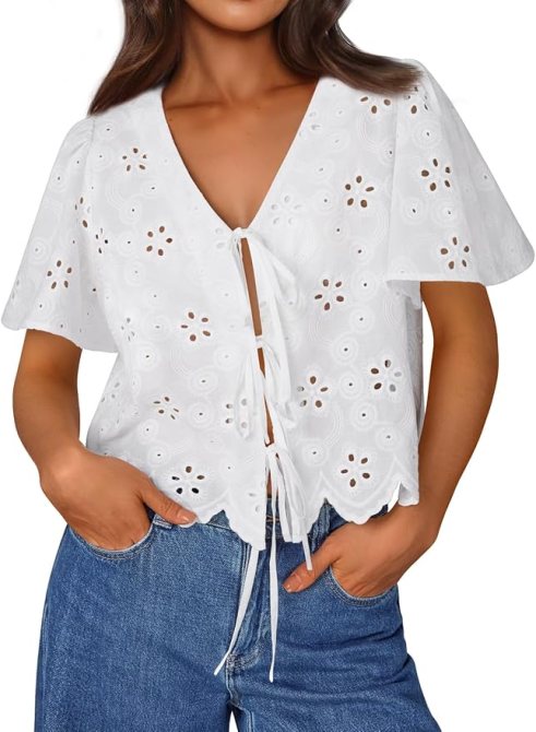 Trendy Queen Tie Front Top