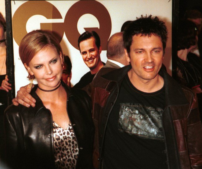 380912 02: (ITALY OUT) Actress Charlize Theron and Stephan Jenkins attend the GQ "Men of the Year" awards October 26, 2000 at the Beacon Theater in New York City.