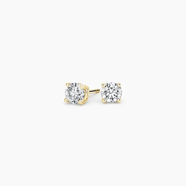 Perfect 4-Prong Certified Lab Diamond Stud Earrings