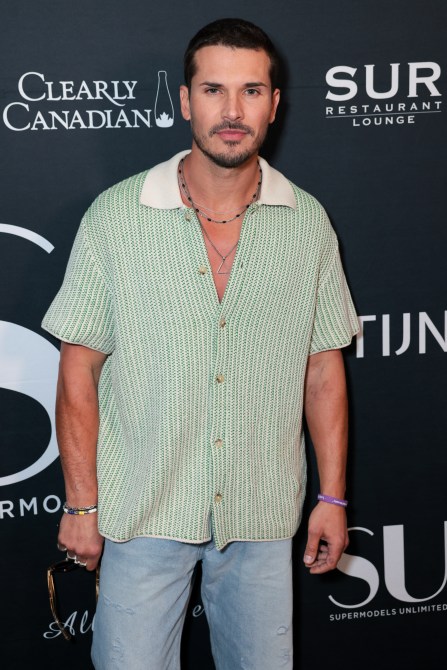 WEST HOLLYWOOD, CALIFORNIA - AUGUST 07: Gleb Savchenko attends the Supermodels Unlimited Magazine's Most Beautiful Edition 2025 Release Party at SUR Restaurant & Lounge on August 07, 2025 in West Hollywood, California.