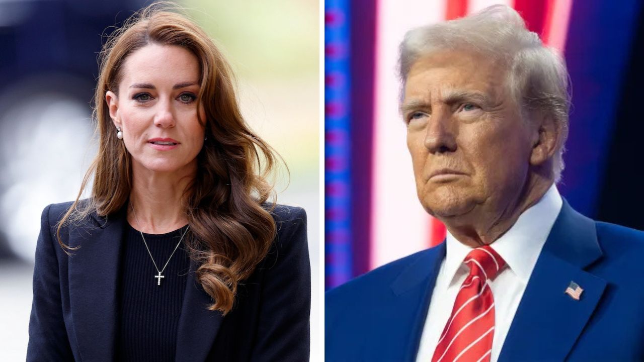 President Donald Trump and Kate Middleton