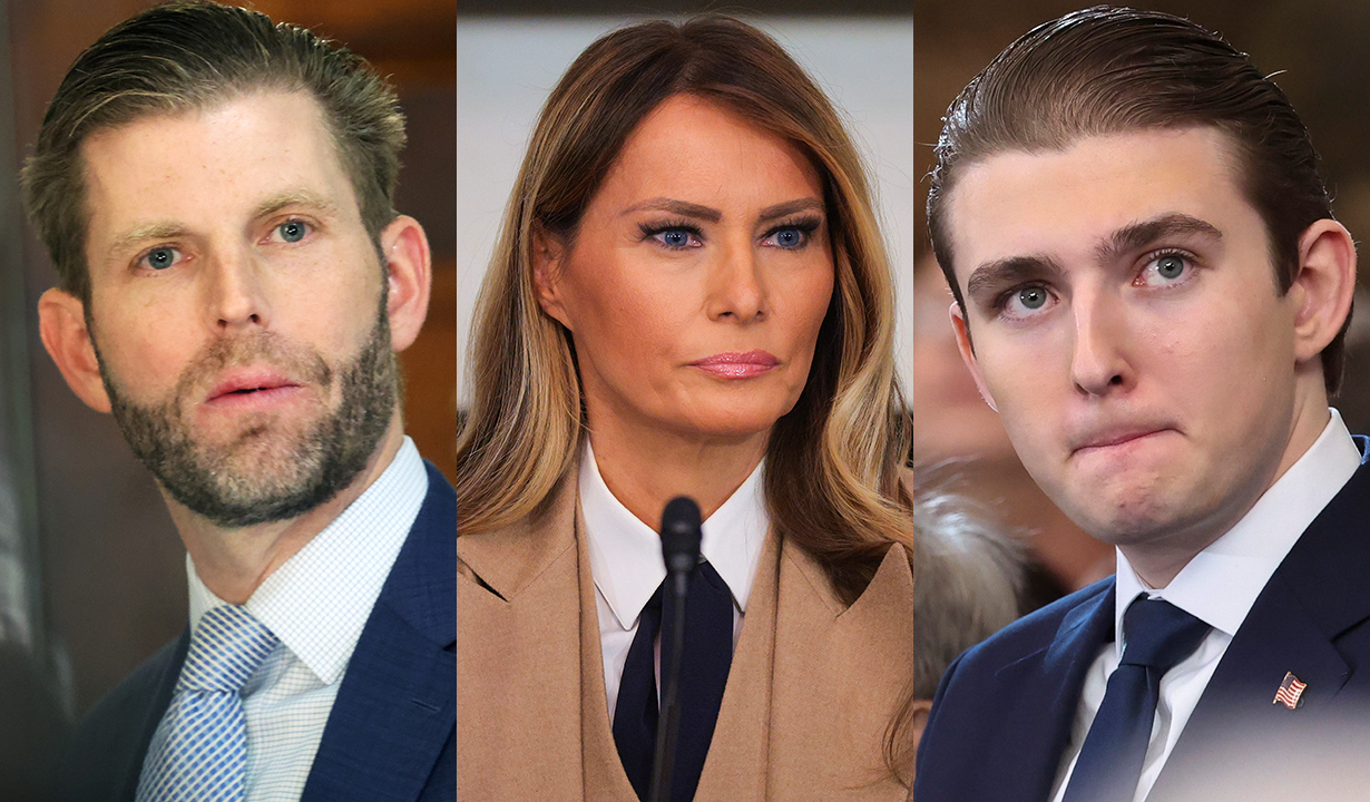 Eric, Melania, Barron Trump