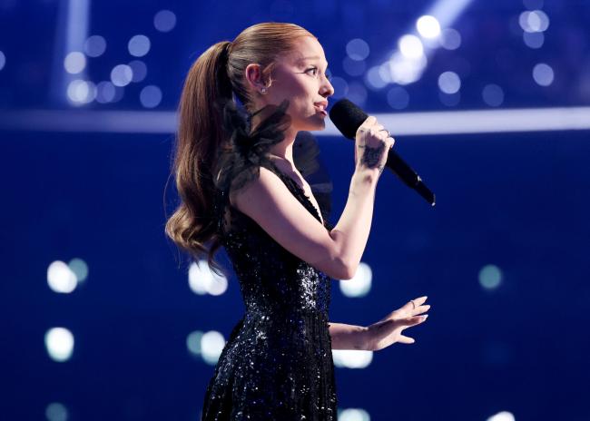 Ariana Grande performs onstage at the MTV Video Music Awards 2025 held at UBS Arena on September 07, 2025 in New York, New York.