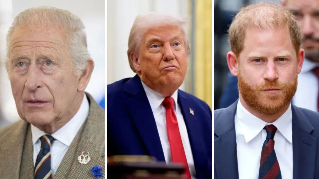 King Charles, President Trump, Prince Harry