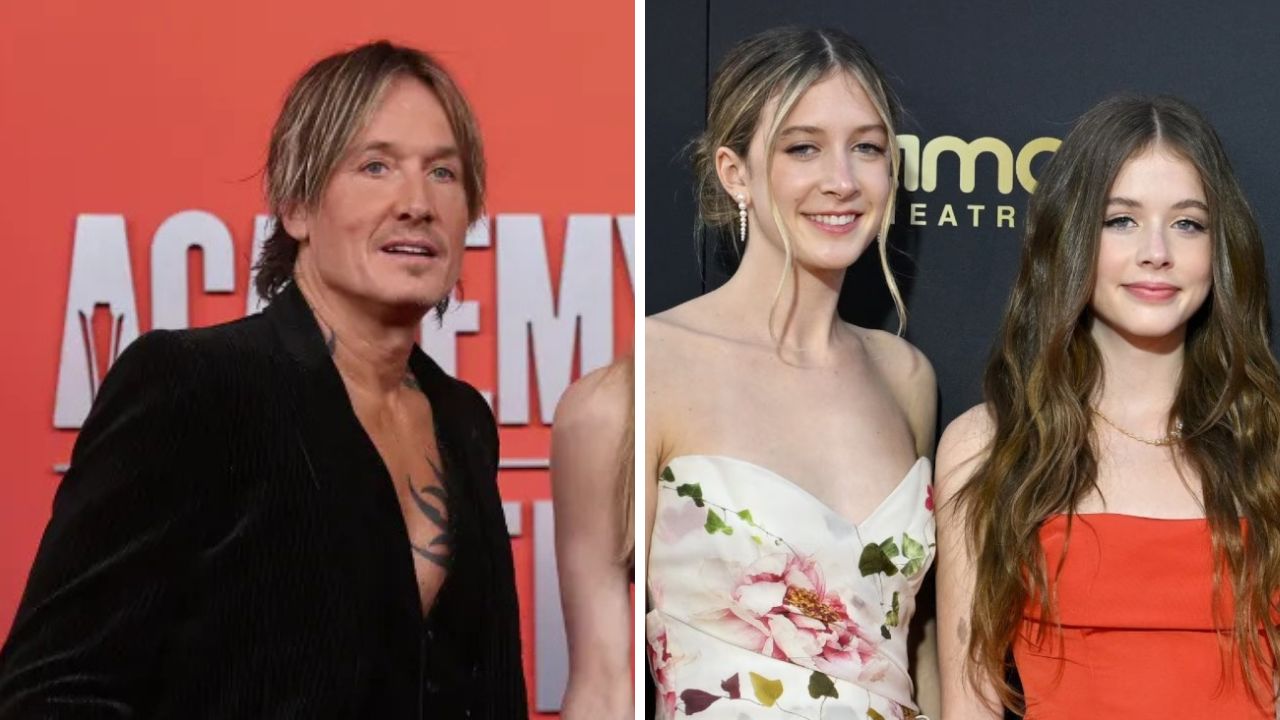 Keith Urban and daughters Sunday Rose and Faith Margaret